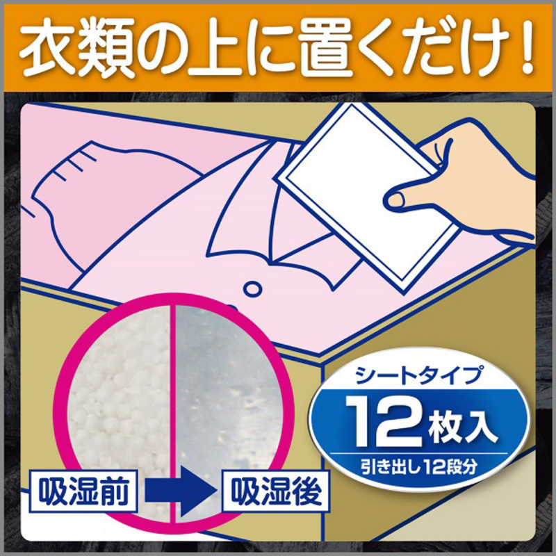 エステー エステー 備長炭ドライペット 引き出し･衣装ケース用 25g×12シート  