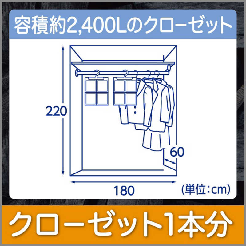 エステー エステー 備長炭ドライペット クローゼット用 2枚入  