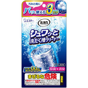 エステー 洗浄力 シュワッと洗たく槽クリーナー 64g ×3回分 ［洗濯槽 除菌 消臭］ ［ドラム式・縦型洗濯機対応 /塩素系］ ［ドラム式・縦型洗濯機対応 /酸素系］ 