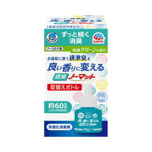 アース製薬 ヘルパータスケ 良い香りに変える 消臭ノーマット 取替えボトル 快適グリーンの香り 45mL アース製薬 ヘルパータスケ 良い香りに変える 消臭ノーマット 取替えボトル 快適グリーンの香り 45mL