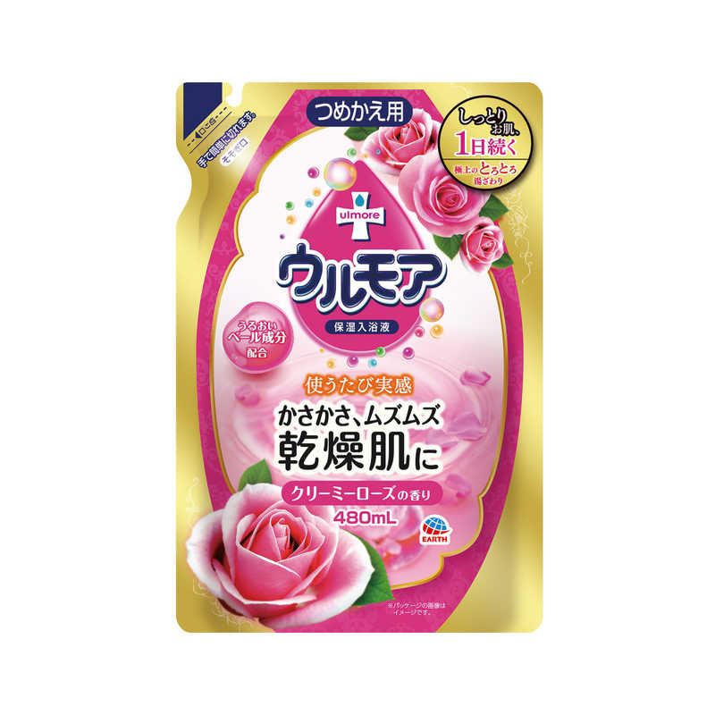アース製薬 アース製薬 保湿入浴液 ウルモア クリーミーローズの香り 替480ml  
