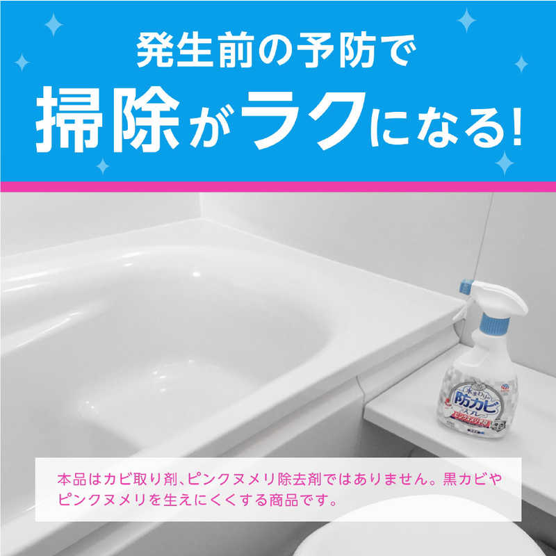 アース製薬 アース製薬 らくハピ 水まわりの防カビスプレー ピンクヌメリ予防 無香性 つめかえ用 (350ml)  