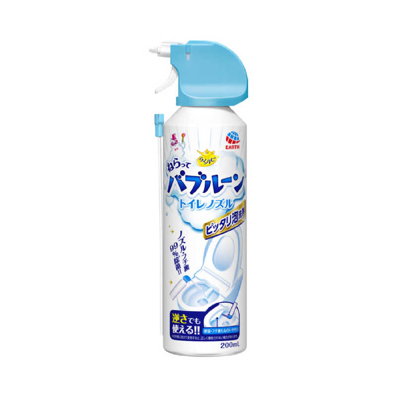 アース製薬 アース製薬 らくハピ ねらってバブルーン トイレノズル 200ml  