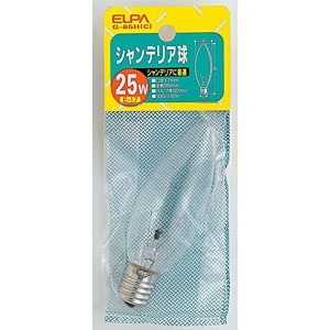 ＜コジマ＞ ELPA 電球 クリア[E17/1個/シャンデリア電球形] G65HC画像