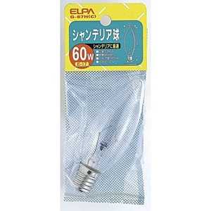 ＜コジマ＞ ELPA 電球 クリア[E17/1個/シャンデリア電球形] クリア G67HC