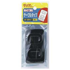 ELPA テーブルタップ 3個口 A-41H-BK ブラック ELPA テーブルタップ 3個口 A-41H-BK ブラック