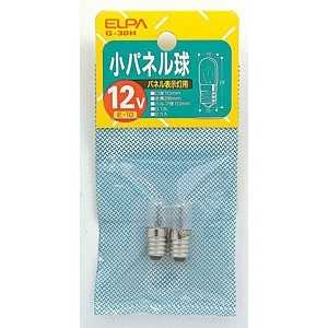 ELPA 電球 小パネル球[E10/2個/豆電球形] クリア G30H