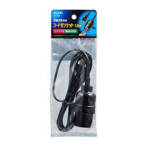 ELPA コード付ソケット(コンセント用・口金E26) KP‐20H ELPA コード付ソケット(コンセント用・口金E26) KP‐20H