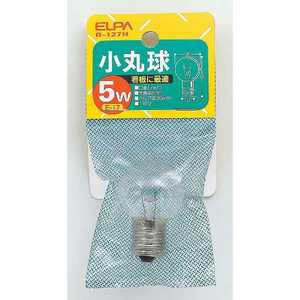 ELPA 電球 小丸球 クリア[E17/1個/ボｰル電球形] 5WG-127H