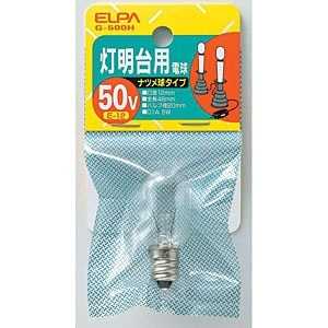 ＜コジマ＞ ELPA 灯明台用電球 クリア[E12/1個/ナツメ球形] C G500H画像