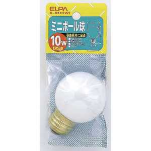 ELPA 電球 ミニボｰル球 ホワイト[E26/1個/ボｰル電球形] G-84H