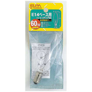 ELPA E14シャンデリア60WC G703HC ELPA E14シャンデリア60WC G703HC