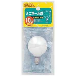 ＜コジマ＞ ELPA 電球 ミニボール球 ホワイト[E12/白色/1個/ボール電球形] W G8004HW画像