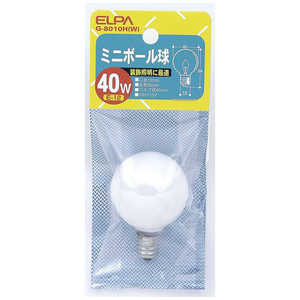 ELPA ߥ˥ܡ G40[E12/40W] ۥ磻 G-8010H(W)