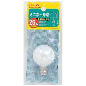 ELPA 電球 ミニボｰル球 ホワイト[E17/白色/1個/ボｰル電球形] G-8008H-W