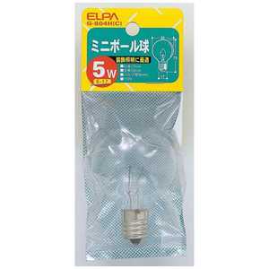 ELPA 電球 ミニボール球 クリア[E17/1個/ボール電球形] C G804HC