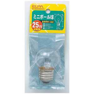 ELPA 電球 ミニボール球 クリア[E26/1個/ボール電球形] C G8009HC