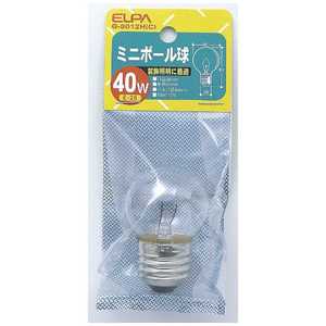 ELPA 電球 ミニボｰル球 クリア[E26/1個/ボｰル電球形] G-8012H-C
