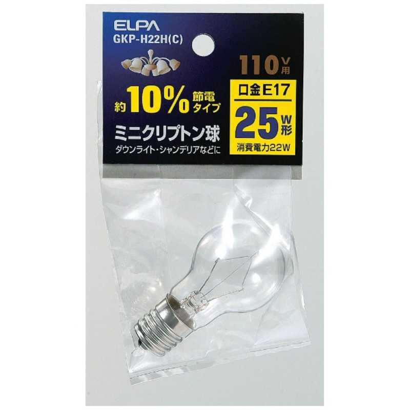 ELPA ELPA 電球 ミニクリプトン球 クリア[E17/1個/一般電球形] GKP-H22H GKP-H22H