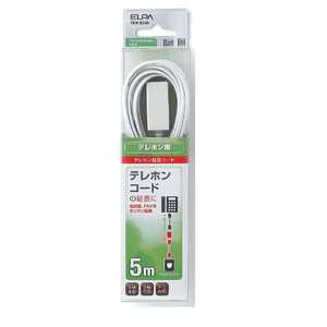 ELPA 6極4芯・2芯兼用延長用モジュラーケーブル (5m) TEWE050 ELPA 6極4芯・2芯兼用延長用モジュラーケーブル (5m) TEWE050