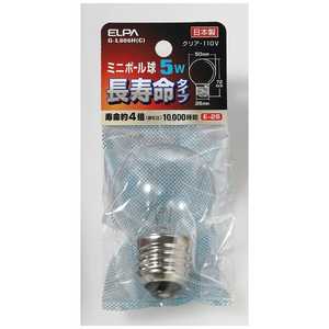 ELPA 電球 ミニボール球 クリア[E26/1個/ボール電球形] C GL806HC