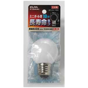 ELPA 電球 ミニボｰル球 ホワイト[E26/白色/1個/ボｰル電球形] G-L84H-W