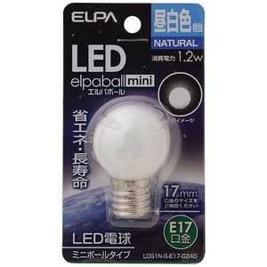 ELPA LEDŵ ߥ˥ܡŵ LEDѥܡmini ۥ磻 [E17//ܡŵ] LDG1N-G-E17-G240