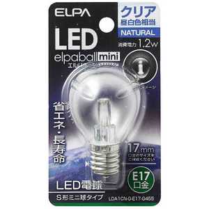 ELPA LED電球 「エルパボールミニ」(S形ミニ球形/昼白色相当・口金E17) S0055N#17 LDA1CNGE17G455