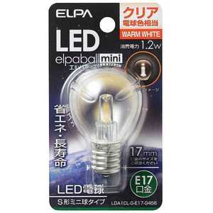 ELPA LED装飾電球 S形ミニ球形 LEDエルパボールmini クリア [E17/電球色/一般電球形] LDA1CL-G-E17-G456