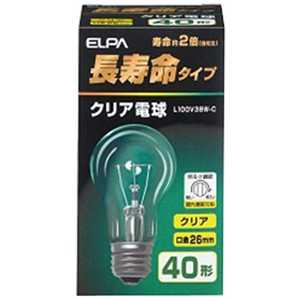 ELPA 長寿命シリカ電球(40形･口金E26) L100V38W-C