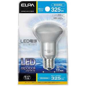 ELPA LED電球 ミニレフ形 LEDエルパボｰル ホワイト [E17/昼光色/レフランプ形] LDR4D-H-E17-G610