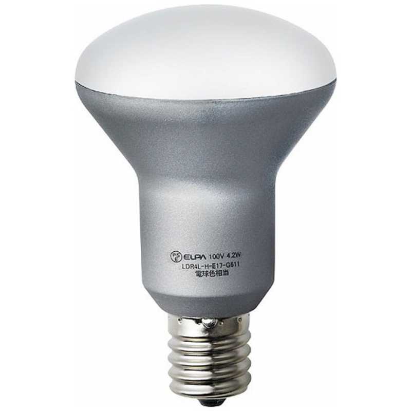 ELPA ELPA LED電球 ミニレフ形 LEDエルパボール ホワイト [E17/電球色/レフランプ形] LDR4L-H-E17-G611 LDR4L-H-E17-G611