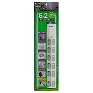 ELPA LEDランプスイッチ付タップ 上挿し (2P・6個口・2.0m) WLS-LU6200RS ELPA LEDランプスイッチ付タップ 上挿し (2P・6個口・2.0m) WLS-LU6200RS