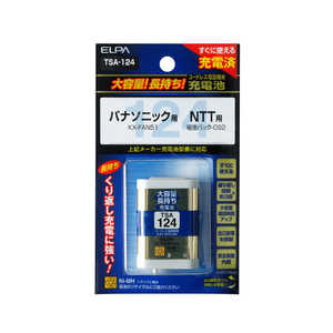ELPA 大容量長持ち充電池 電話機バッテリー TSA-124 ELPA 大容量長持ち充電池 電話機バッテリー TSA-124