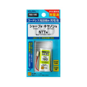 ELPA 電話機用充電池 電話機バッテリー TSC180