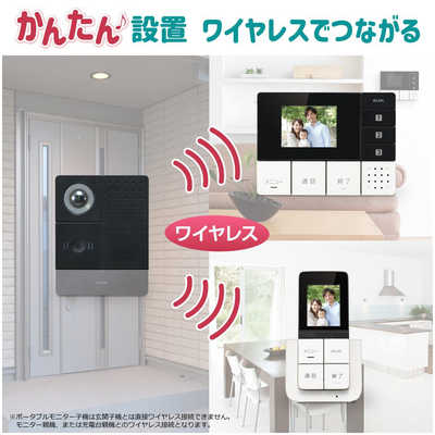 ELPA DECT方式ワイヤレステレビドアホン ｢モニター&ポータブル