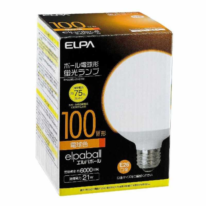 ELPA ELPA 電球形蛍光灯 G形 100W形 EFG25EL/21-G102 EFG25EL/21-G102
