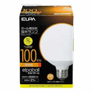 ELPA 電球形蛍光灯 G形 100W形 EFG25EL/21-G102