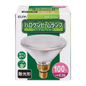 ELPA ハロゲンビームランプ散光65W EBRF110V65W