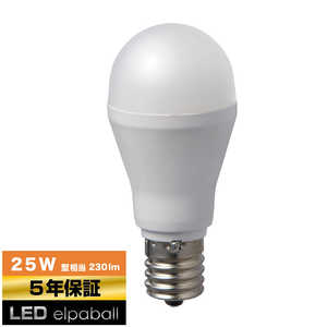 ELPA LED電球 25W相当 電球色 LDA2L-G-E17-G4102