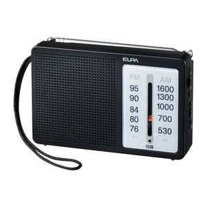 ELPA 電池長持ちラジオ 横型 ［ワイドFM対応 /AM/FM］ ERC86F