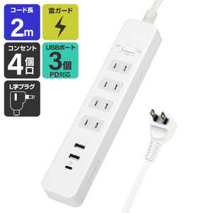 ELPA USBåPD20W 2.0m 4ĸ åդ() 3ݡȡ WLS-4322SUC(W)
