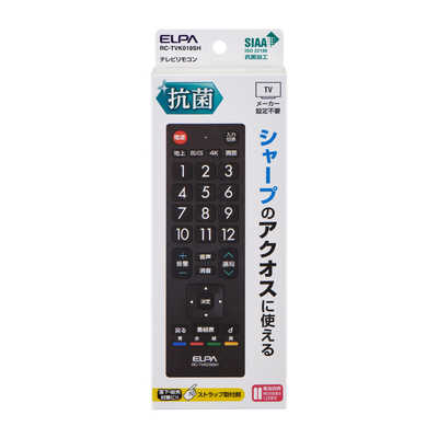 ELPA シャープ用 抗菌テレビリモコン RC-TVK018SH の通販 - カテゴリ