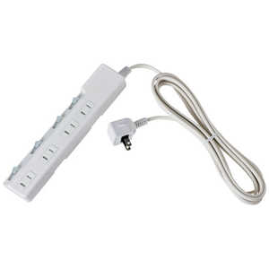 朝日電器 ELPA コード付タップ 耐雷SW付タップ(ブレーカー)4個口3M WLK43BW 朝日電器 ELPA コード付タップ 耐雷SW付タップ(ブレーカー)4個口3M WLK43BW