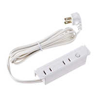 ELPA 家具用スイッチ付コンセント2個口 L型プラグ FO-22S-W の通販