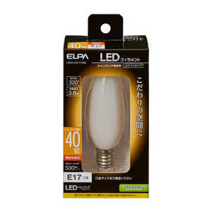 ELPA フィラメントLED電球シャンデリアW ホワイト LDC4L-G-E17-F333 ELPA フィラメントLED電球シャンデリアW ホワイト LDC4L-G-E17-F333