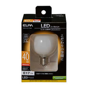 ELPA フィラメントLED電球ミニボールW LDG4L-G-E17-F603 ELPA フィラメントLED電球ミニボールW LDG4L-G-E17-F603