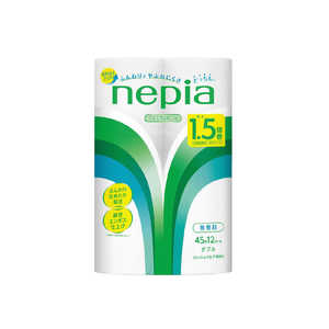 ネピア nepia ネピア トイレットロール 1.5倍巻 12ロール ダブル 45m ネピア nepia ネピア トイレットロール 1.5倍巻 12ロール ダブル 45m