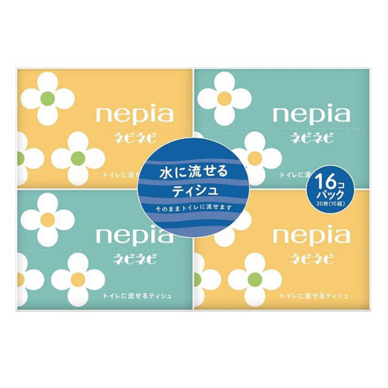 ネピア nepia ネピア nepia ネピネピ流せるポケットティッシュ 16個パック Nナガセルポケット16P Nナガセルポケット16P