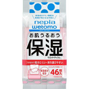ネピア nepia ネピア wetomo お肌うるおう保湿ウエットティシュ 46枚入り ネピア nepia ネピア wetomo お肌うるおう保湿ウエットティシュ 46枚入り